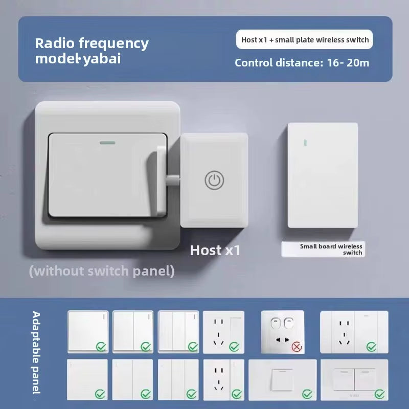 Smart Wireless Light Switch - No Wiring Remote Control for Home Automation, Easy Install Timer Switch for Lazy People