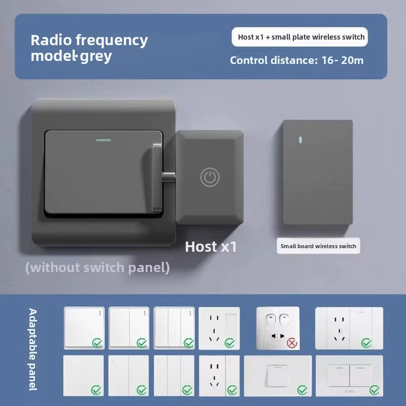 Smart Wireless Light Switch - No Wiring Remote Control for Home Automation, Easy Install Timer Switch for Lazy People
