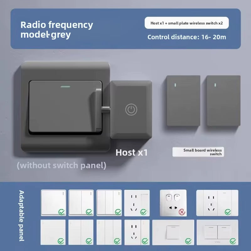 Smart Wireless Light Switch - No Wiring Remote Control for Home Automation, Easy Install Timer Switch for Lazy People
