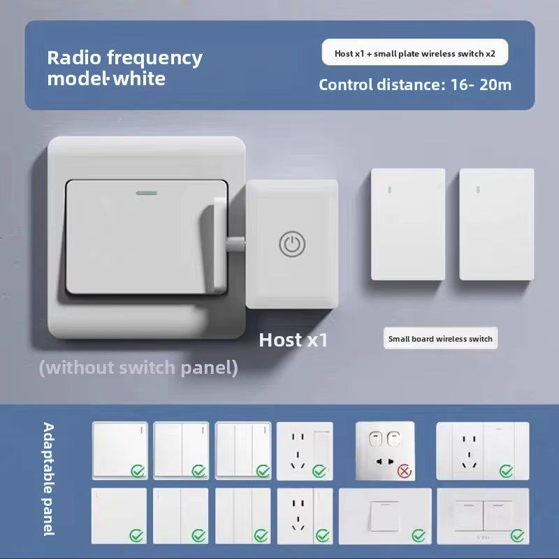 Smart Wireless Light Switch - No Wiring Remote Control for Home Automation, Easy Install Timer Switch for Lazy People