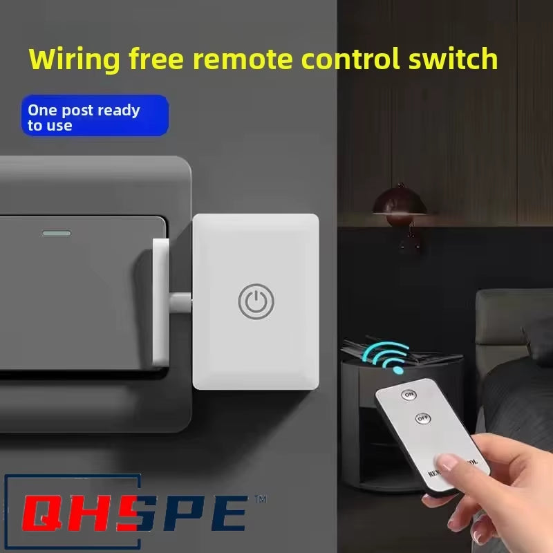 Smart Wireless Light Switch - No Wiring Remote Control for Home Automation, Easy Install Timer Switch for Lazy People