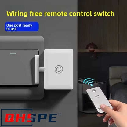 Smart Wireless Light Switch - No Wiring Remote Control for Home Automation, Easy Install Timer Switch for Lazy People